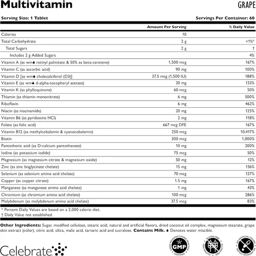 Miniatura 3 de Celebrate Vitamins Bariatric Multivitamínico masticable, sin hierro, suplemento de gastrectomía postgástrica y gastrectomía en manga para hombres