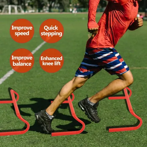 Miniatura 5 de YEXEXINM Paquete de 4 obstáculos de entrenamiento de velocidad de agilidad, 6 pulgadas desmontables de entrenamiento de agilidad, equipo de práctica