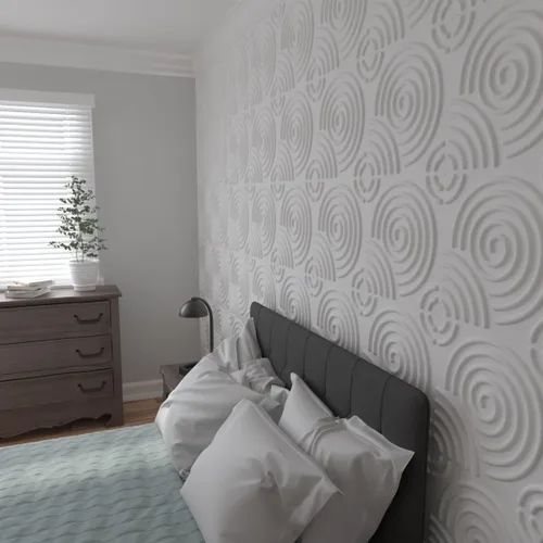 Miniatura 9 de Ekena Millwork WP20X20SPWH 19 5/8 pulgadas de ancho x 19 5/8 pulgadas de alto en espiral EnduraWall decorativo 3D Panel de pared cubre 2.67 pies