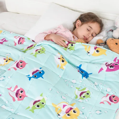 Miniatura 9 de Kivik Manta con peso de 3 libras, transpirable, pequeña y pesada, para dormir y relajarse, para cama, sofá, hogar, escuela, lavable a máquina