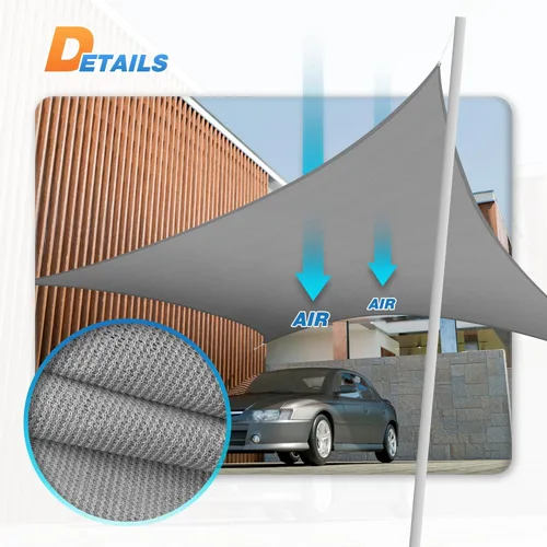 Miniatura 5 de TANG - Toldo para sol rectangular de 14' x 14', de tela, con bloqueo UV, para exteriores, toldo para patio, tela para sombra cuadrada para porche