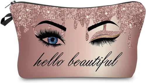 Miniatura 10 de Bolsa de maquillaje para bolso, bolsas de cosméticos para mujer, regalo inspirador para mujer, pequeña bolsa de cosméticos divertida, bolsa de viaje