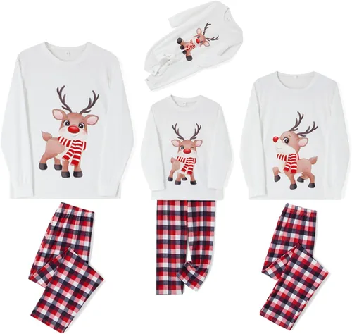Miniatura 3 de OAKFashion Pijamas familiares de Navidad, pijamas de Navidad a juego para la familia, pijamas de Navidad