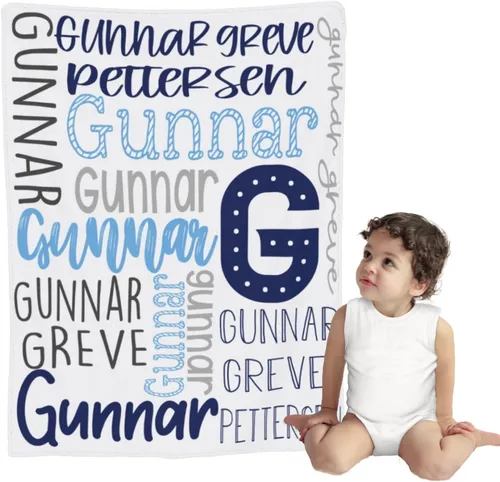 Manta de bebé personalizada para niño, mantas de bebé personalizadas para niños, regalos personalizados para bebés, mantas con nombre, manta suave