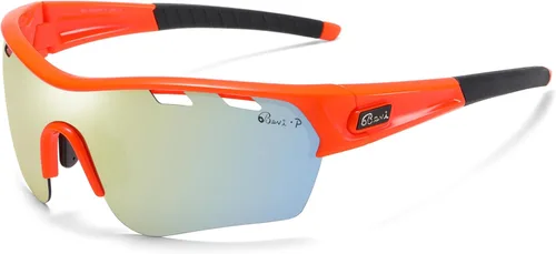 Bevi Lentes de sol deportivos polarizados TR90, marco duradero y ultraligero para hombres y mujeres, béisbol, correr, ciclismo, golf Espejo de cielo