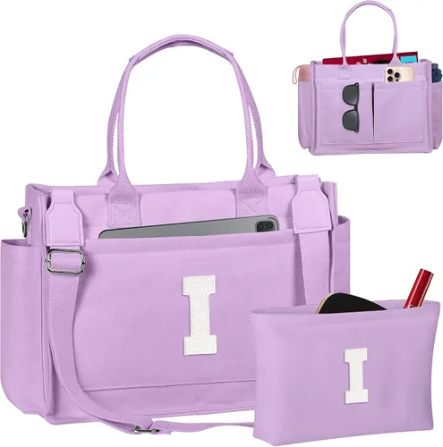 Miniatura 158 de Easter Basket Stuffers, Initial Tote Bag with Makeup Bag, Birthday Gifts for Women, Teen Girl Gifts Trendy Stuff