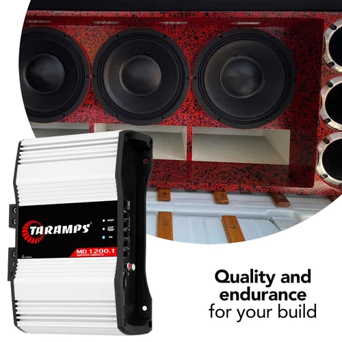 Miniatura 8 de Taramps MD 1200.1 Amplificador de 2 ohmios 1200 vatios RMS 1 canal completo sistema de audio para automóvil, monobloque, indicador de monitor LED