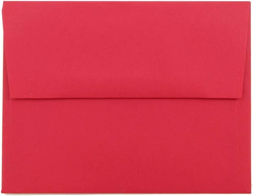 Miniatura 12 de JAM PAPER Sobres de invitación de colores A7 - 5 1/4 x 7 1/4 - Rojo Reciclado - Paquete de 50 (Pack of 50)