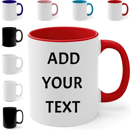 Miniatura 10 de Tazas personalizadas con palabras, tazas personalizadas con texto, taza de café con mensaje, crea tu propia taza, diseña tu propia taza de café