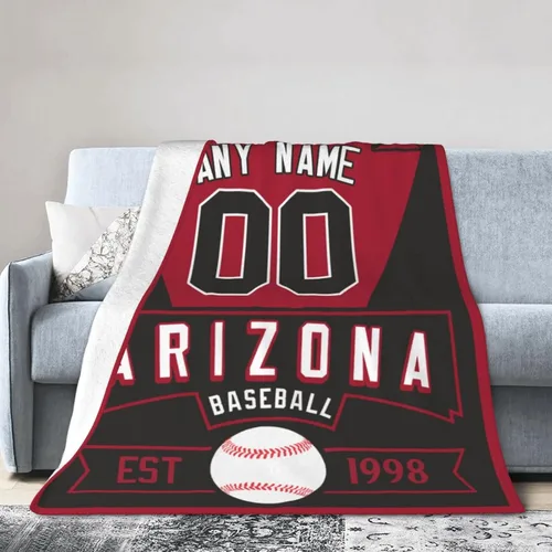 Miniatura 5 de Manta personalizada para cama, regalo para fanáticos del béisbol, manta de forro polar para invierno y verano, manta personalizada con nombre
