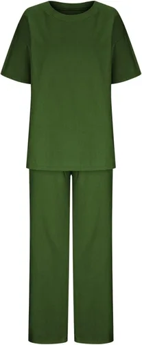 Miniatura 3 de Conjuntos de verano de 2 piezas para mujer, conjuntos elegantes y casuales de color liso, para verano, otoño, cuello redondo, tops y pantalones