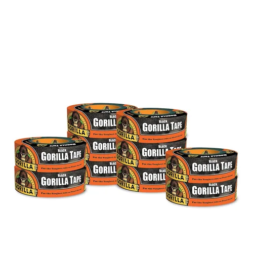 Miniatura 9 de Gorilla Cinta adhesiva negra, 1.88" x 35 yardas, negro, (paquete a granel de 18)