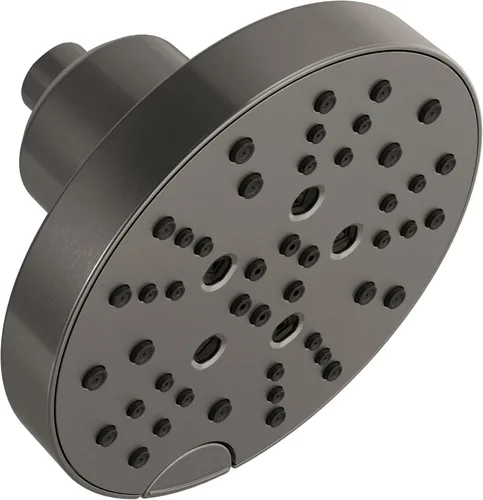 Delta 52668-KS-PR - Cabezal de ducha universal con componentes de ducha, color negro inoxidable, Lumicoat, 7 ajustes