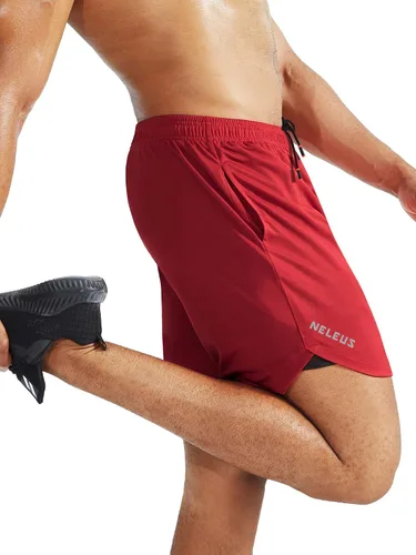 Miniatura 6 de NELEUS Men's 2 in 1 Running Shorts with Liner,Dry Fit Workout Shorts with Pockets