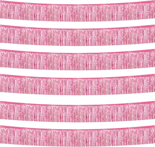 Pack de 6 Guirnaldas de 10 Pies de Flecos de Aluminio con Serpientes de Oropel Bandera Colgante de Pared Telón de Fondo Bandera para Flotas de
