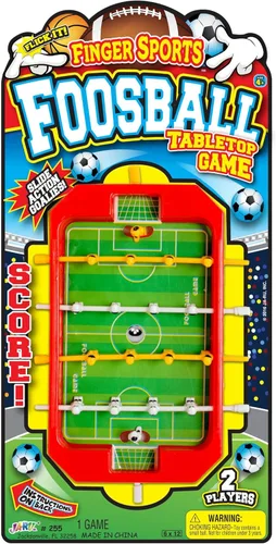 JA-RU Mini Foosball Table (1 Toy) Mini Arcade Tabletop Soccer & Football Party Favors. Portable Handheld Games for Kids & Office Desk Toys. 255-1s