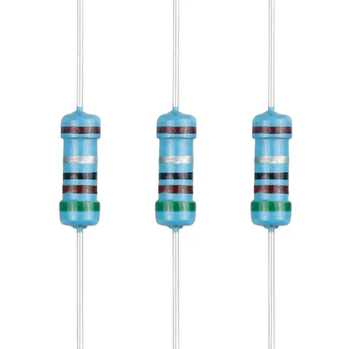 Miniatura 61 de 100 resistencias de 1 ohm 1/2 W (0.5 vatios) ±1% tolerancia de película metálica, resistencia fija de múltiples valores de resistencia opcional
