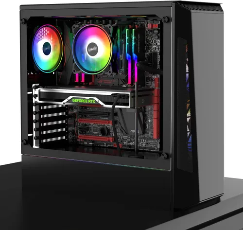 Miniatura 7 de upHere Tarjeta gráfica GPU Brace Soporte de tarjeta de video Sag Holder/Holster Bracket, anodizado aluminio aeroespacial negro (G195BK)