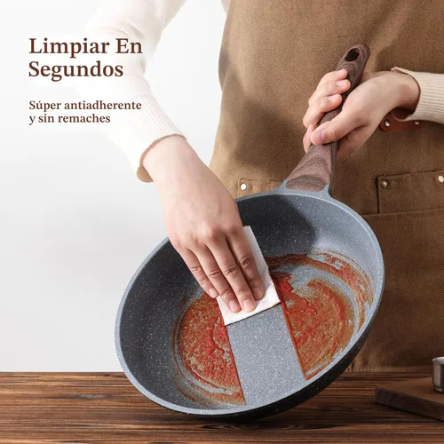 Miniatura 4 de SENSARTE Sartén Antiadherente para Freír, Sartén para Tortilla con Revestimiento de Granito Suizo, Sartén de Chef de Piedra Saludable, Libre de PFOA
