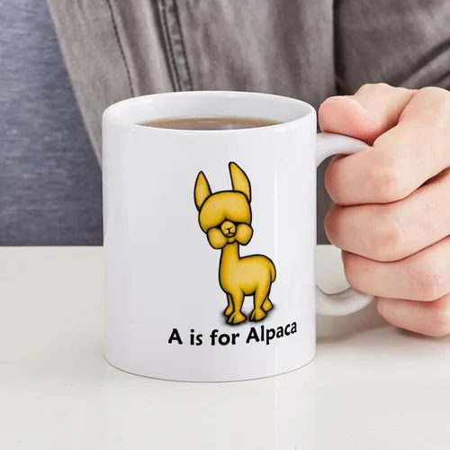 Miniatura 4 de CafePress A Is For Alpaca Taza de café de cerámica de 11 oz (11.0 fl oz)