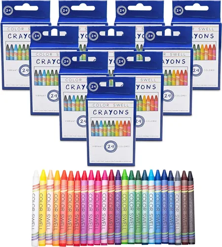 Miniatura 14 de Color Swell Paquete de 24 crayones – no tóxicos, ideales para niños, estudiantes, adultos y actividades en el aula