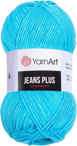 Miniatura 14 de YarnArt Jeans Plus - Hilo de mezcla de algodón suave, 100g (3.5 onzas), 160m (174 yardas), 55% algodón, 45% acrílico, grosor medio #4, ideal