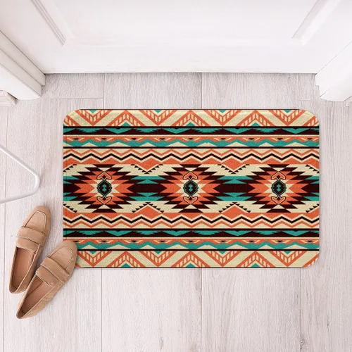 Miniatura 15 de Feelyou Aztec Bathroom Rugs Aztec Southwestern Printed Bath Mats for Bathroom Bohemian Bath Rugs for Shower Tub Cowboy Cowgirl Bathroom Accossories