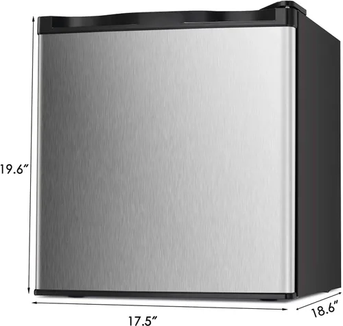 Miniatura 7 de Antarctic Star Congelador vertical de 1.1 pies cúbicos, mini congelador compacto con puerta individual reversible, control de temperatura, estantes