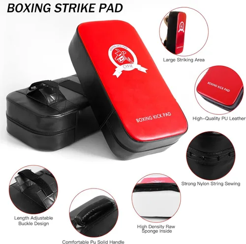 Miniatura 4 de 3-in-1 Boxing Pad Set –Focus Punching Mitts, Martial Arts Target Training Paddle and Kicking Pad for Kickboxing Taekwondo Karate MMA, Boxing