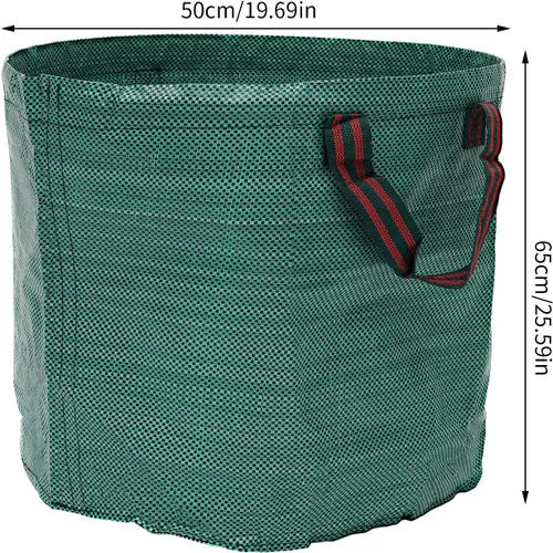 Miniatura 2 de 3 bolsas de basura reutilizables de 27 galones para jardín, plegables para exteriores, bolsas de basura independientes con asas, bolsas de basura