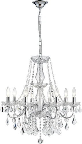 Miniatura 23 de ANJIADENGSHI Mini Candelabro de Cristal K9 Cristal Dorado para Sala de Estar, Dormitorio, Comedor, Isla de Cocina, Entrada, 5 Bombillas E12, Alto