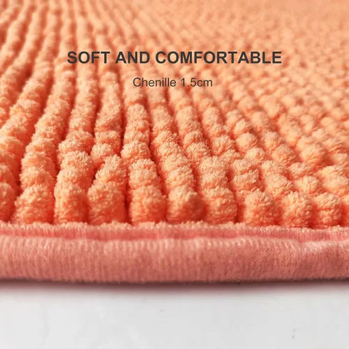 Miniatura 4 de Civkor Alfombra de baño, cómoda alfombra de baño de felpilla antideslizante, con pelusa suave y absorbente, lavable a máquina, alfombra de baño