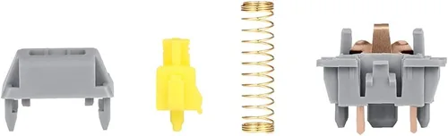 Miniatura 7 de DUROCK Interruptores POM, interruptores de teclado mecánico prelubricados POM completos, interruptores de llave de 5 pines con vástago P3 liso