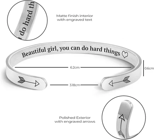 Miniatura 4 de Mint & Lily Pulsera de mantra personalizada, regalo para ella