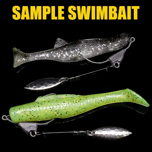 Miniatura 5 de Underspin-Jig-Heads-Swimbait-Hooks-with-Spinner Blades Pesca Anzuelos Pesados Paquete de 6