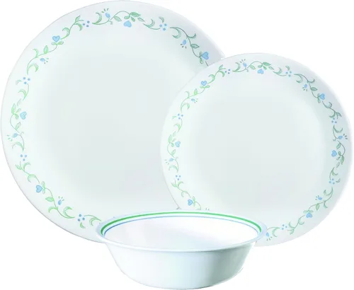 Miniatura 6 de Corelle Ocean Blues - Vajilla resistente a las roturas y a las roturas para 4 personas, color azul, 12 piezas