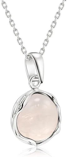 925 Sterling Silver Gemstone Necklace Women - Gemstone Pendant Necklace Silver- Birthstone Necklace - Silver Jewelry for Women- Minimalist Jewelry-