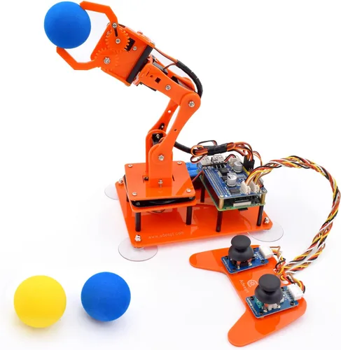 Miniatura 9 de Adeept Kit de brazo robótico 5-DOF compatible con Raspberry Pi 4 B 3 B+ B A+, programable DIY Codificación STEM Educativa 5 Axis Robot Arm con Negro