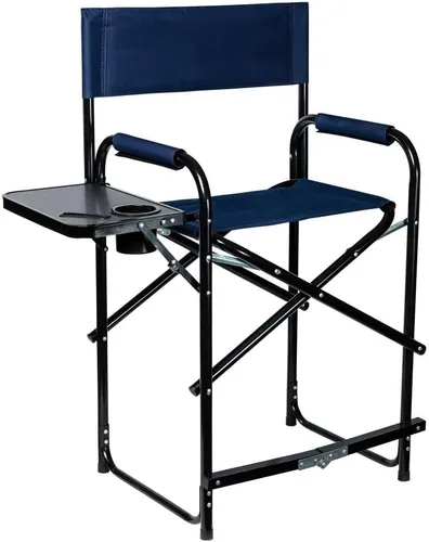 Miniatura 9 de Dura-Tech Silla alta plegable con mesa Comodidad estable elevada Duradera y resistente Comodidad acolchada Mesa plegable adjunta Capacidad
