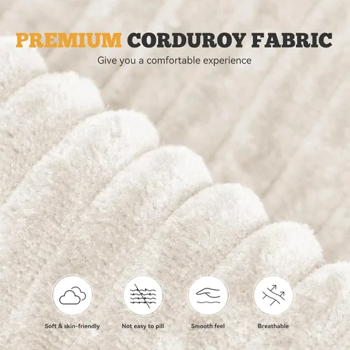 Miniatura 4 de Sofá modular modular de 126 pulgadas, moderno sofá curvado de nube con asiento profundo, sofás tapizados de gran tamaño para sala de estar, no Beige
