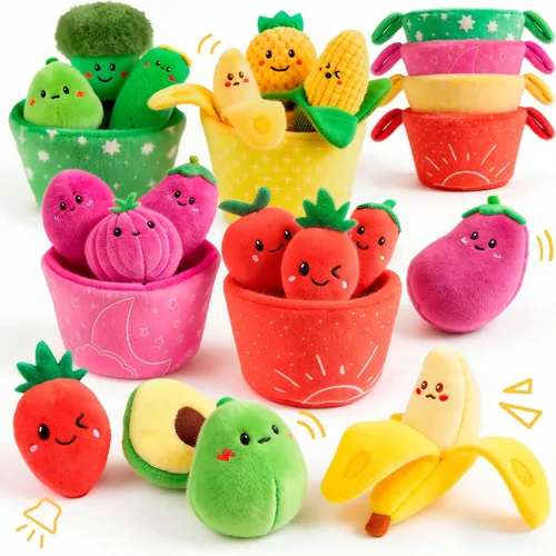 Miniatura 9 de SAIMAND Juguetes para bebés de 6 a 12 meses – Caja suave misteriosa con 5 animales marinos de peluche, sonajero, papel crujiente y espejo – Juguetes