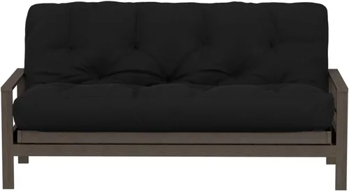Royal Sleep Products by The Futon Factory - Colchón futón de espuma de 8 pulgadas, tela negra sólida, tamaño Twin, espumas certificadas CertiPUR,