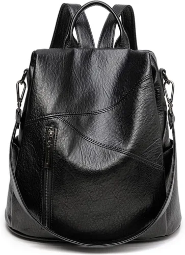 Mochila para mujer, bolso de viaje de piel sintética suave, bolso de mano grande y bolso de hombro, mochila informal para universidad antirrobo,