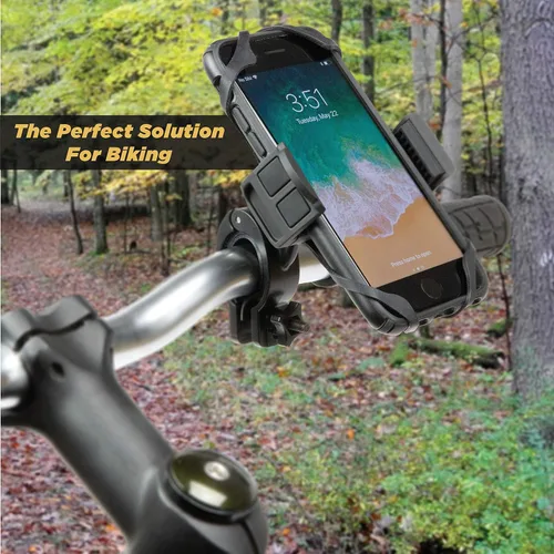 Miniatura 4 de Scosche HDM3SM-RP Soporte para manillar de bicicleta con soporte universal para teléfono, bandas de seguridad elásticas y abrazadera ajustable