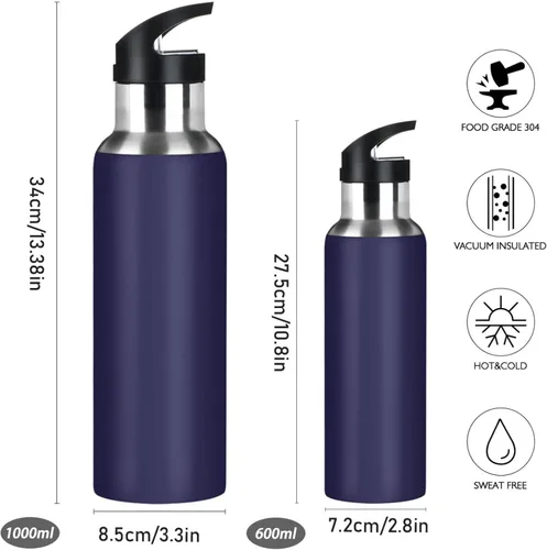 Miniatura 2 de xigua Botella de agua colorida y hermosa galaxia de acero inoxidable de 20.3 fl oz, a prueba de fugas, adecuada para gimnasio, escuela, niños