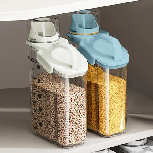 Miniatura 8 de LANGMINGDE 1 pieza de contenedores de almacenamiento de cereales, contenedores de almacenamiento de alimentos secos grandes herméticos de 2.8L/95oz