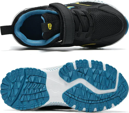 Miniatura 3 de Jinta Shoes Zapatos deportivos para niños y niñas, tenis deportivos, gimnasio, correr, correr, Azul
