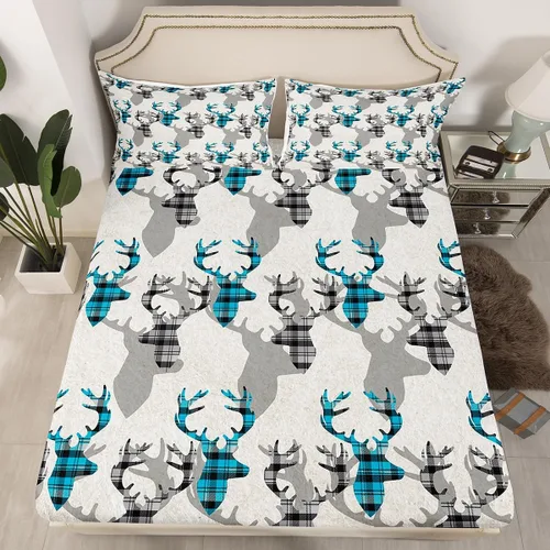 Miniatura 11 de Erosebridal Sábana bajera ajustable de Papá Noel con bolsillo profundo para niños, niñas y niños, juego de ropa de cama de Navidad para niños