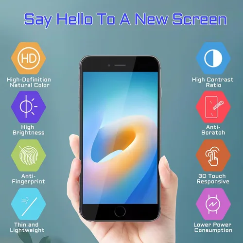 Miniatura 5 de para iPhone 7 Plus Reemplazo de pantalla con botón de inicio 5.5 "negro LCD 7plus 3D pantalla táctil digitalizador auricular Asamblea de vidrio