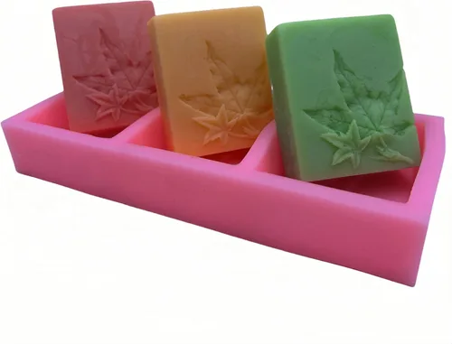 Miniatura 18 de Moldes de silicona para jabón de hoja de ginkgo de 3 cavidades, molde de silicona para jabón natural, vela, cera, fabricación de yeso aromático